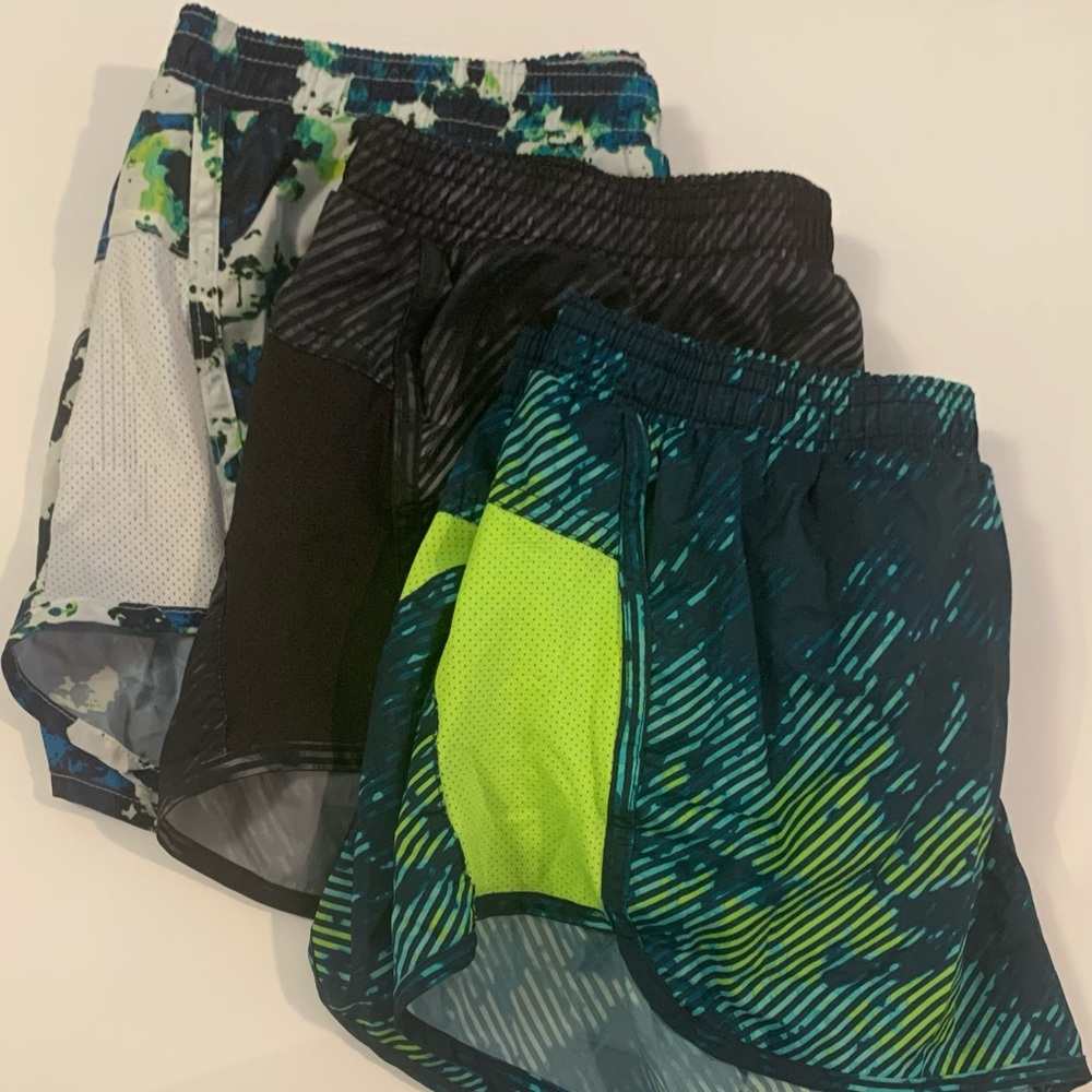 3 Pairs Old Navy Women’s Athletic Shorts, Size Small, Black/Navy/Green
